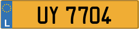 Trailer License Plate